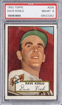 1952 Topps #336 Dave Koslo – PSA NM-MT 8